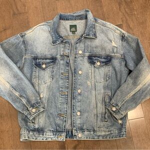Wild Fable distressed denim jean jacket M medium